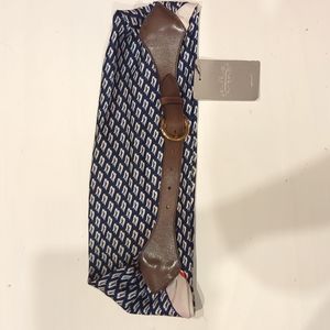 New Post&Co for Anthropologie Woven Silk Leather Belt Small/Medium